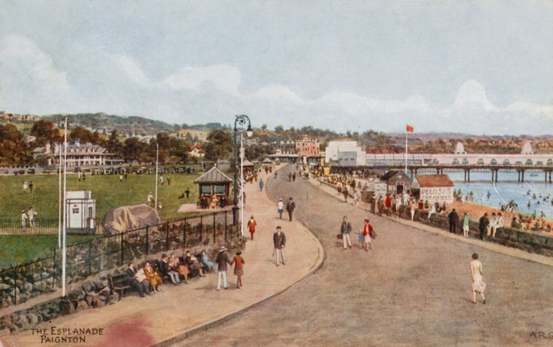 The Esplanade, Paignton (farve litho) af Alfred Robert Quinton