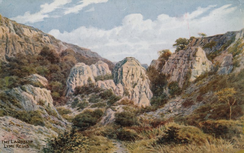 Jordskred, Lyme Regis af Alfred Robert Quinton