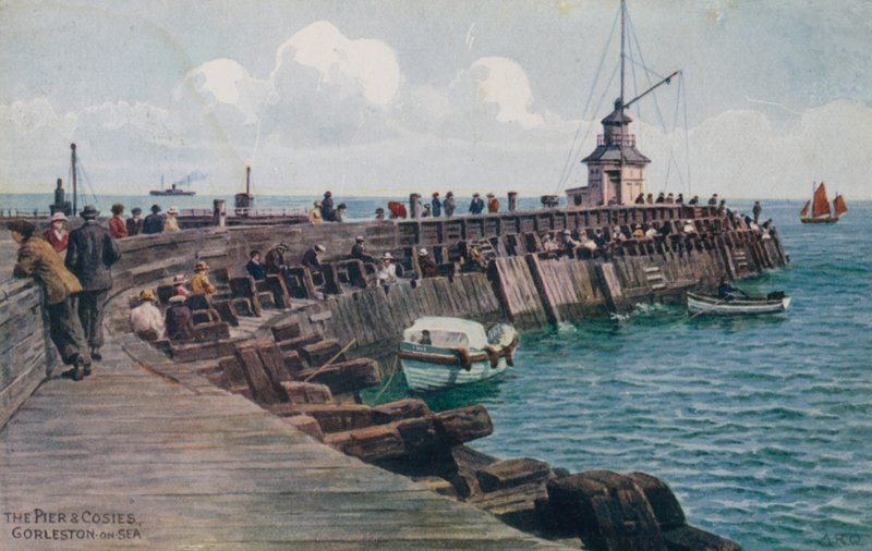 The Pier and Cosies, Gorleston-on-Sea af Alfred Robert Quinton