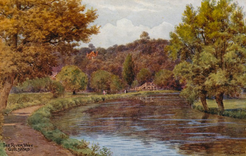 The River Wey, Guildford af Alfred Robert Quinton