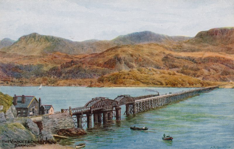 Viadukten og Cader Idris, Barmouth af Alfred Robert Quinton