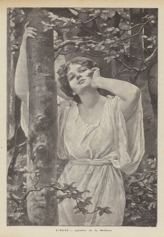 Ekkoet, maleri af A Seifert (litho) af Alfred Seifert
