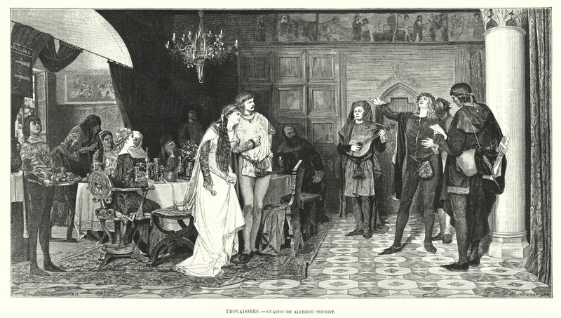 Troubadorer (litho) af Alfred Seifert