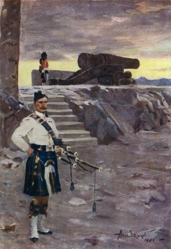 Mons Meg (farve litho) af Allan Stewart