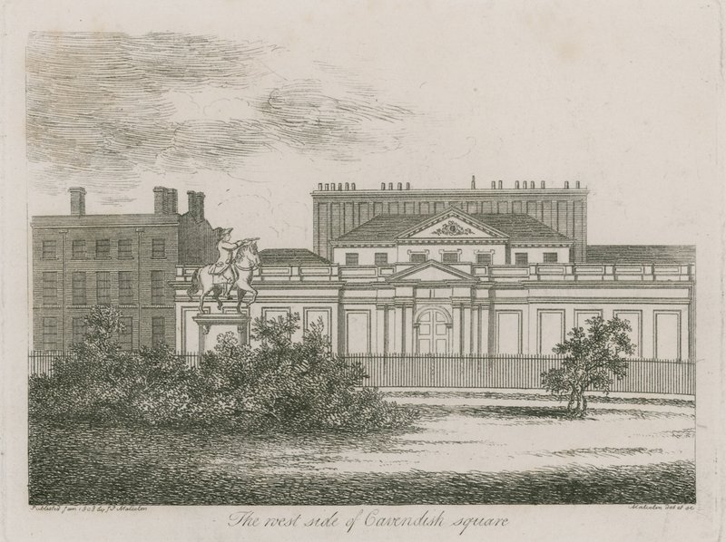 Den vestlige side af Cavendish Square, London af Alois Schonn