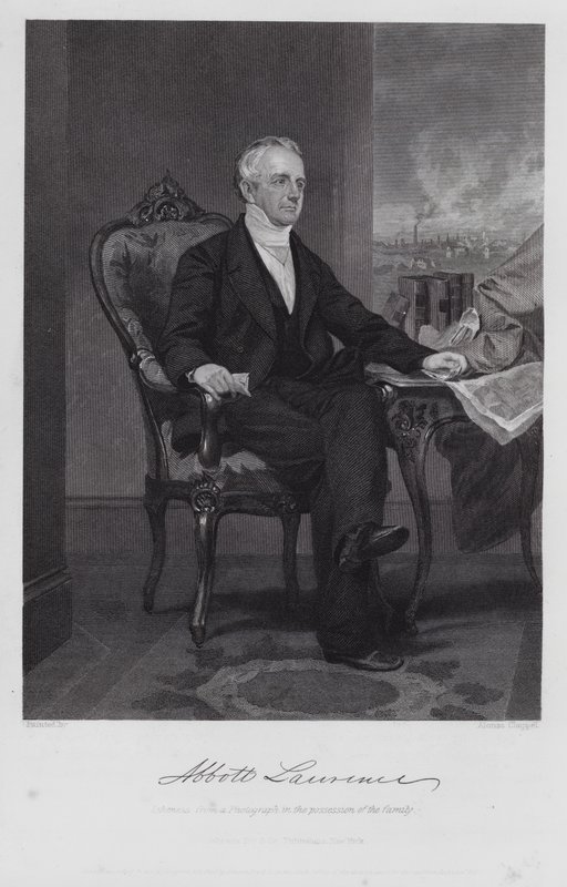 Abbott Lawrence (gravering) af Alonzo (after) Chappel