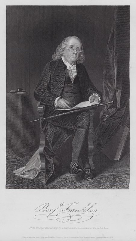 Benjamin Franklin (gravering) af Alonzo (after) Chappel