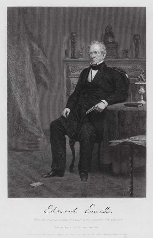 Edward Everett (gravering) af Alonzo (after) Chappel