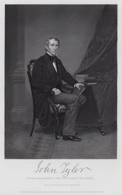 John Tyler (gravering) af Alonzo (after) Chappel