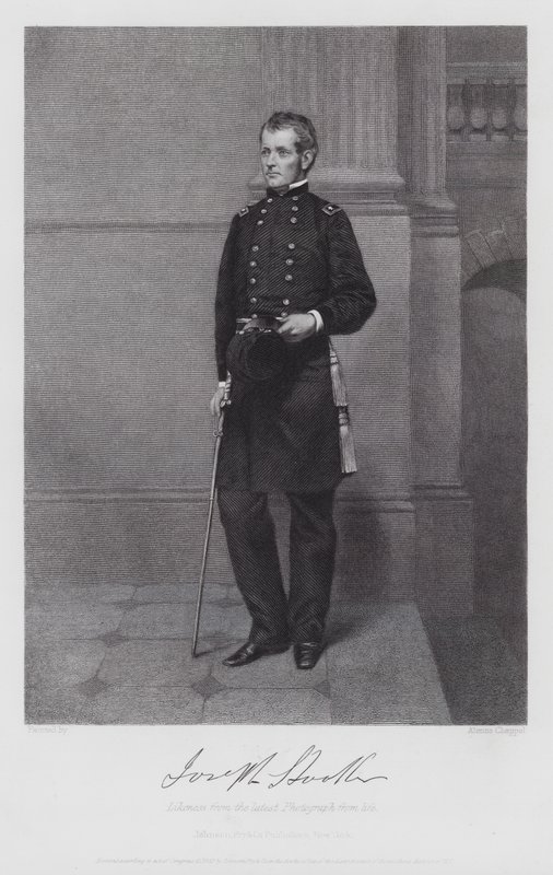 Joseph Hooker (gravering) af Alonzo (after) Chappel