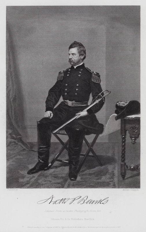 Nathaniel Prentiss Banks (gravering) af Alonzo (after) Chappel