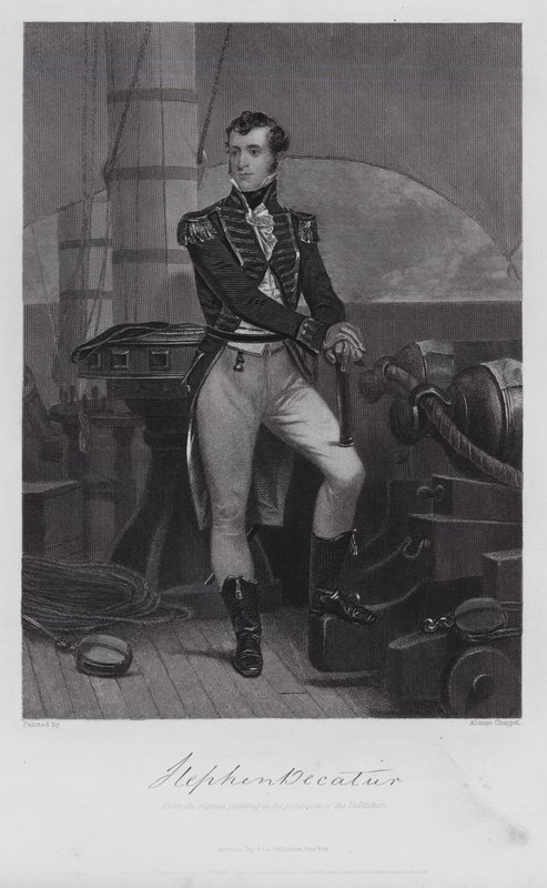 Stephen Decatur (gravering) af Alonzo (after) Chappel