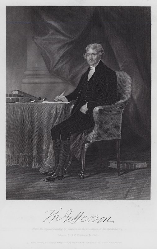 Thomas Jefferson (gravering) af Alonzo (after) Chappel