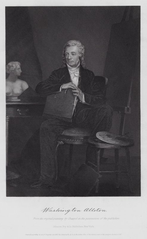 Washington Allston (gravering) af Alonzo (after) Chappel