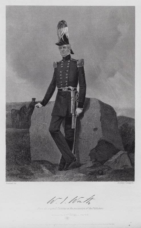 William Jenkins Worth (gravering) af Alonzo (after) Chappel