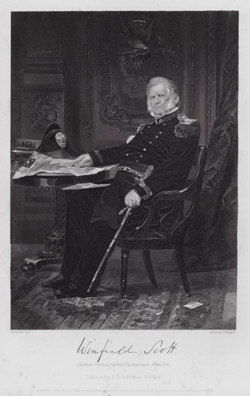 Winfield Scott (gravering) af Alonzo (after) Chappel