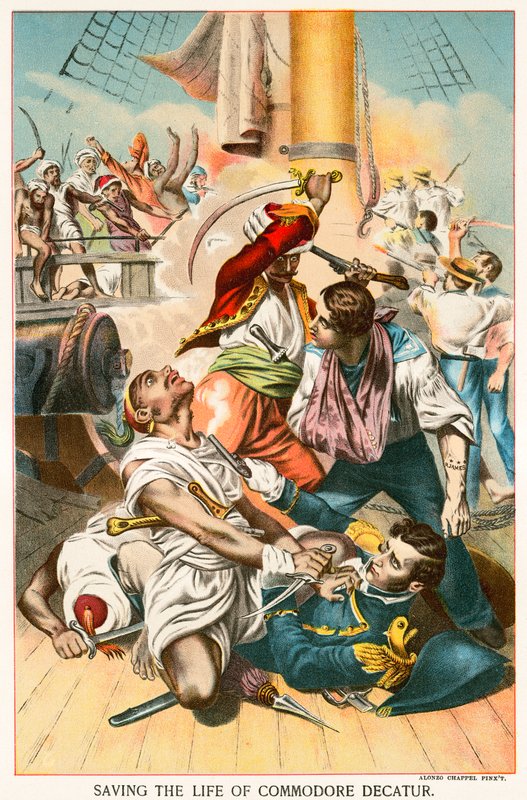 Redder Commodore Decaturs liv af Alonzo Chappel