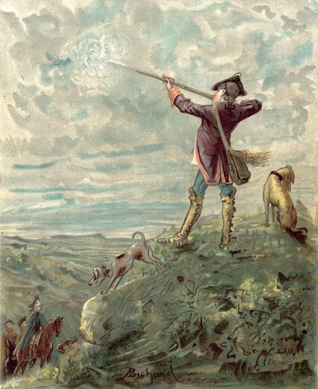 Baron Munchausens eventyr (chromolitho) af Alphonse Adolphe Bichard