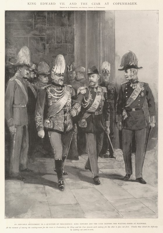 Kong Edward VII og zaren i København af Amedee Forestier