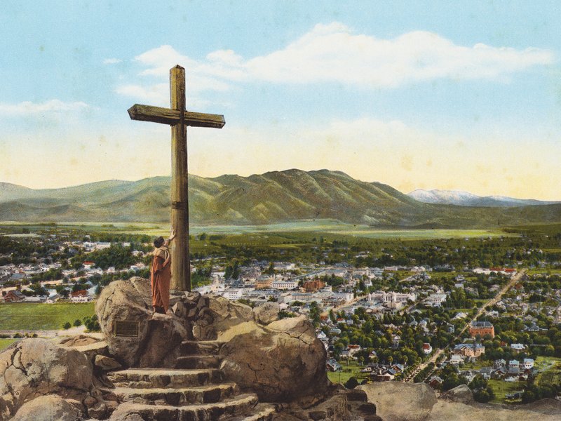 Serra-korset, Mount Rubidoux, Riverside (farvefoto) af American Photographer