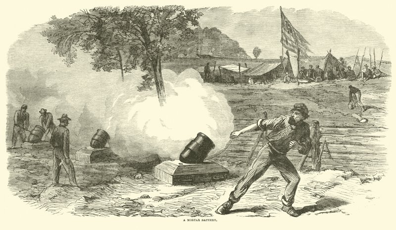 Et mørtelbatteri, juni 1864 af American School