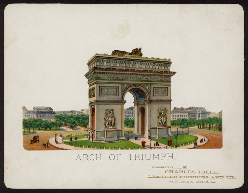 Arc de Triomphe, Paris, Frankrig (chromolitho) af American School