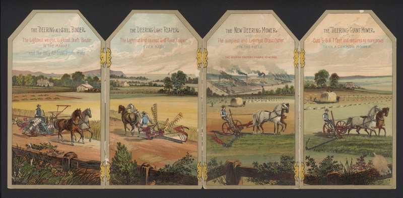 Hjortegårdsmaskiner (farve litho) af American School