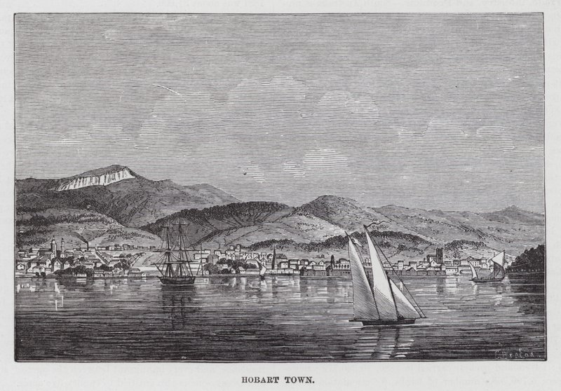 Hobart Town (gravering) af American School