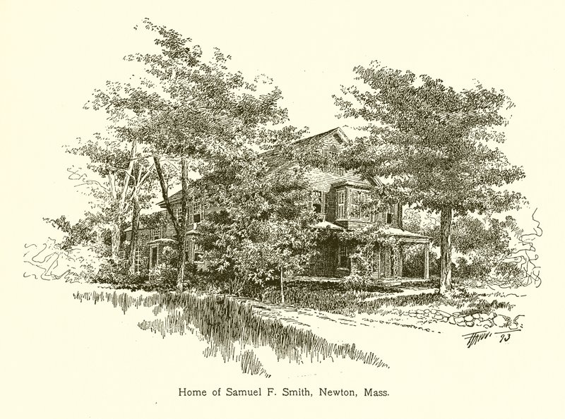 Samuel F. Smiths hjem, Newton, Mass af American School