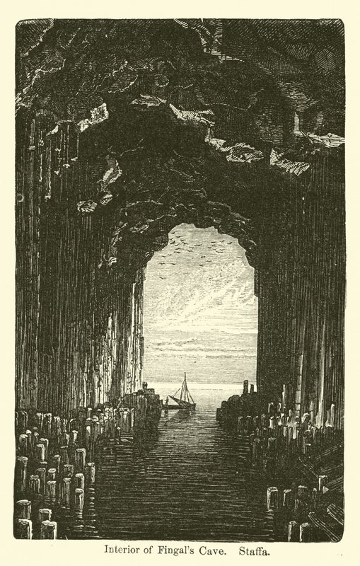 Interiør af Fingals-hulen, Staffa af American School