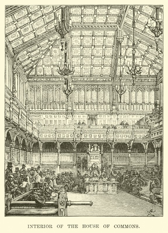 Interiør af Underhuset af American School