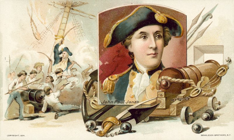John Paul Jones (chromolitho) af American School