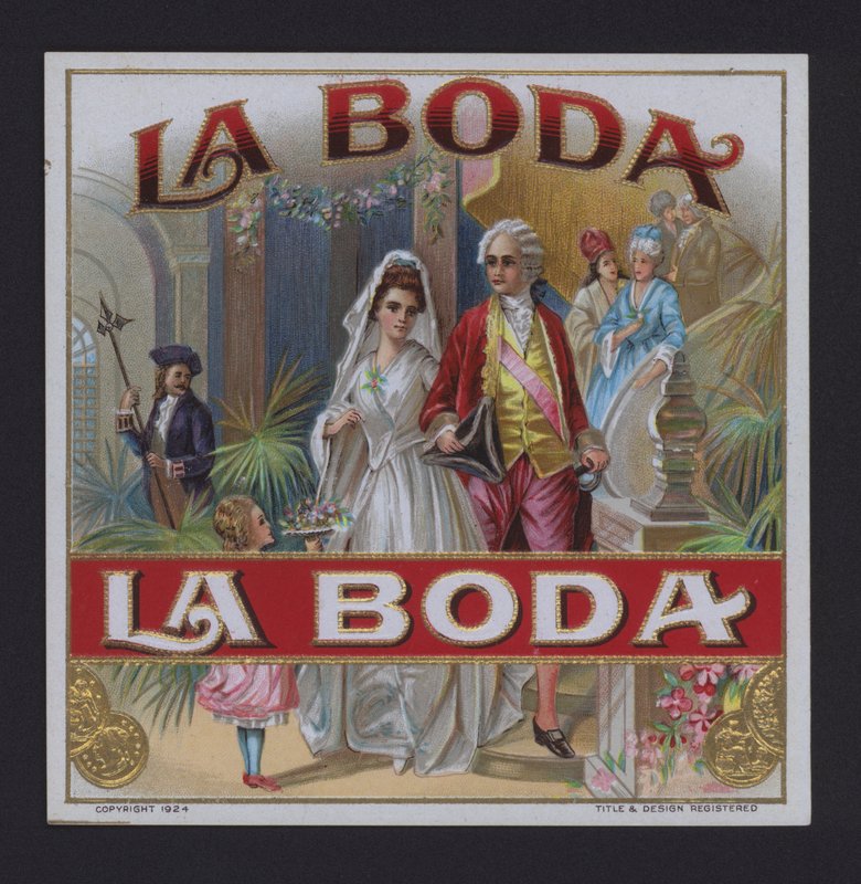 The Wedding, cigaretiket (chromolith) af American School