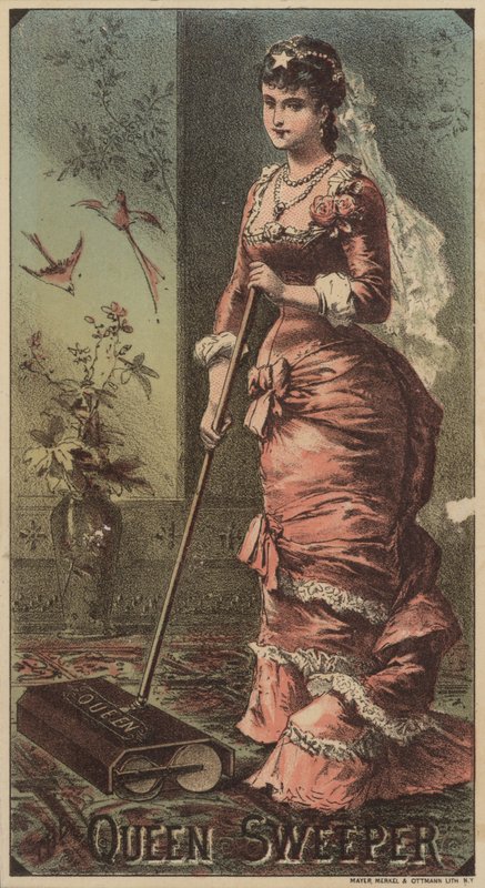 Dame bruger Queen Carpet Sweeper af American School