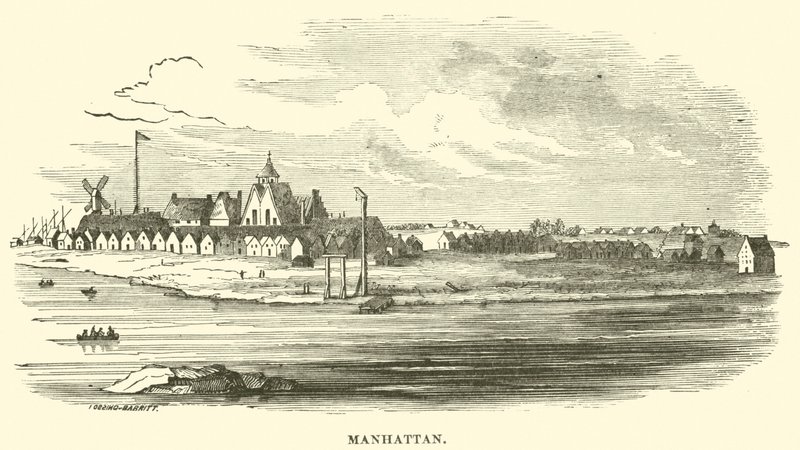 Manhattan (gravering) af American School