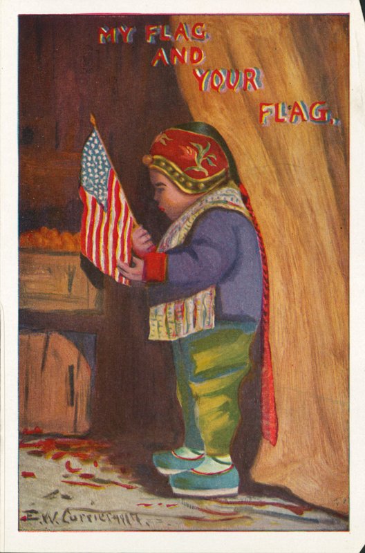 Mit flag og dit flag (farve litho) af American School