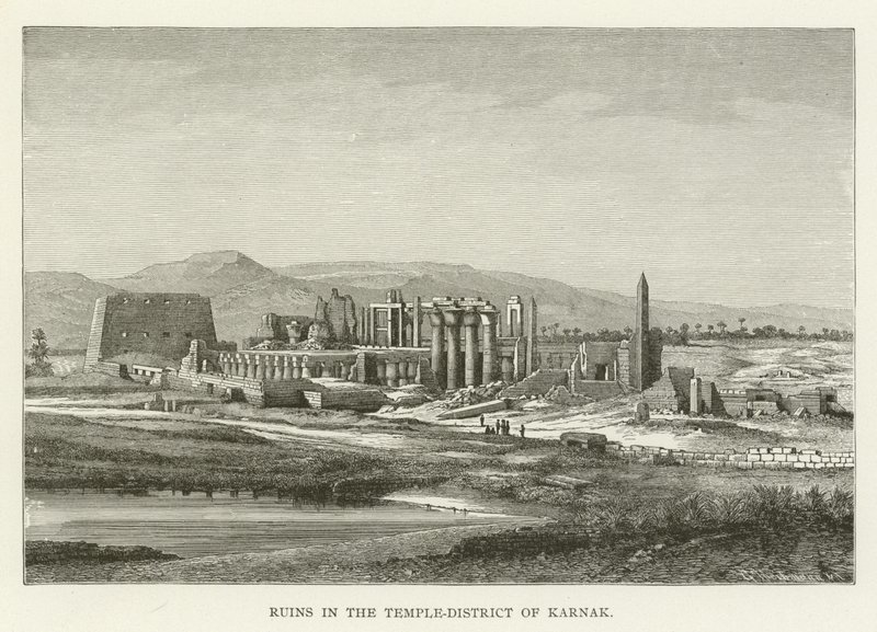 Ruiner i tempeldistriktet Karnak af American School