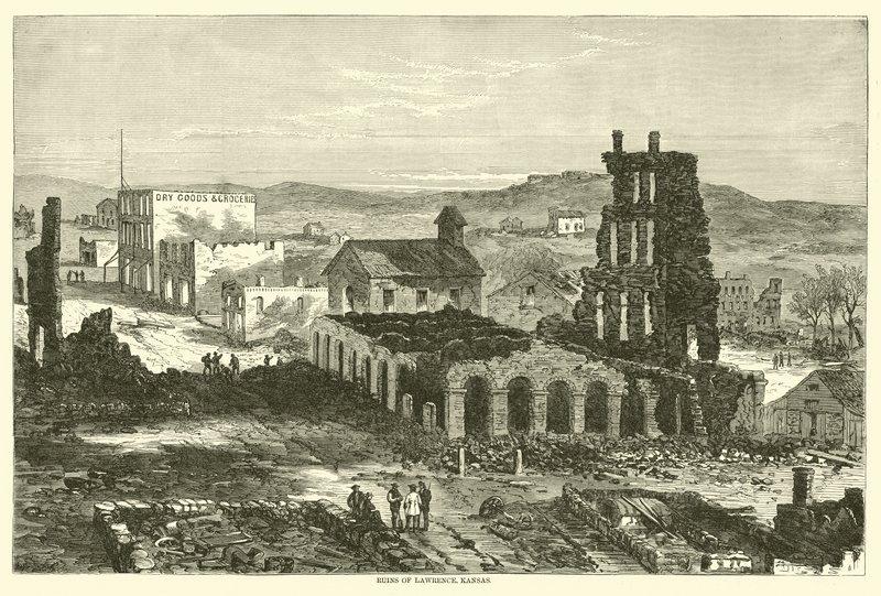 Ruins of Lawrence, Kansas, august 1863 af American School