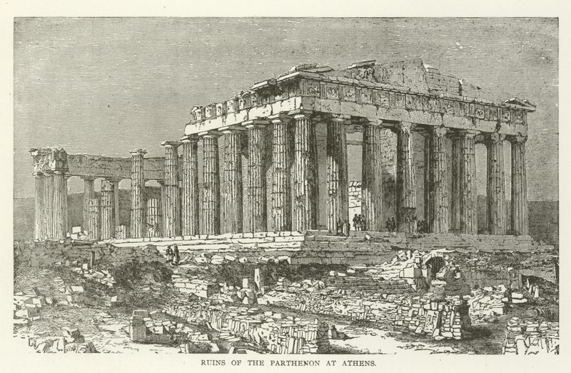 Ruinerne af Parthenon i Athen af American School