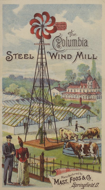 Columbia Steel Wind Mill (chromolitho) af American School