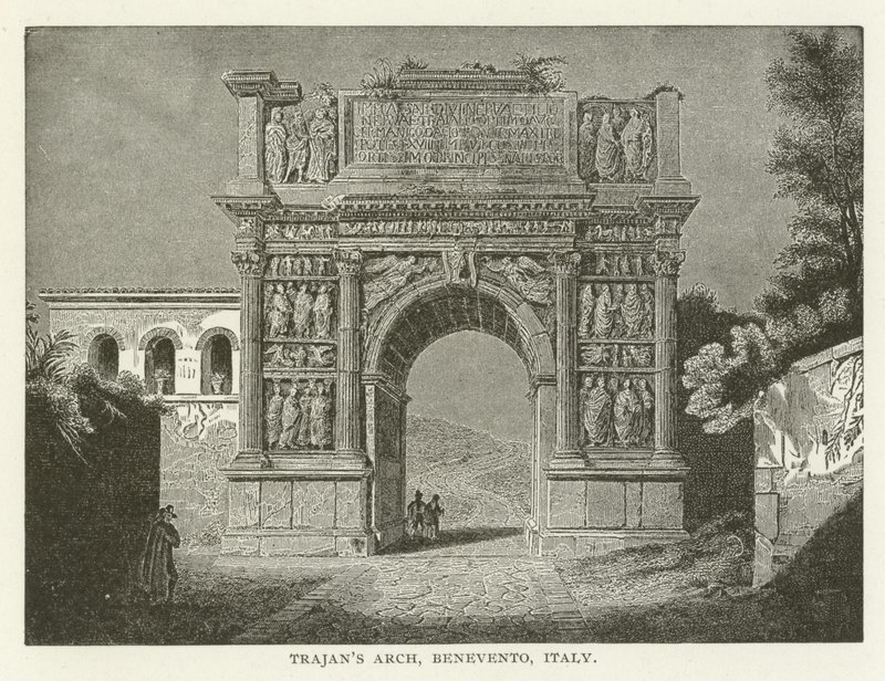 Trajans Arch, Benevento, Italien af American School