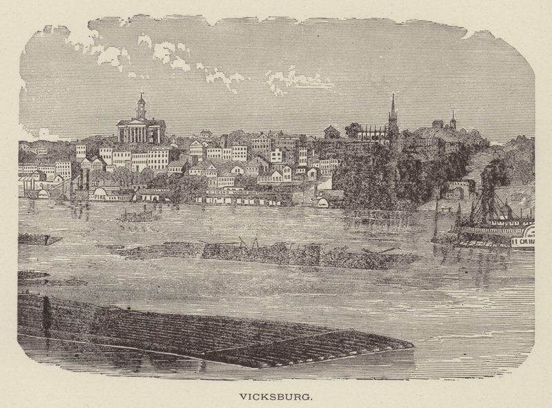 Vicksburg, Mississippi, USA (gravering) af American School