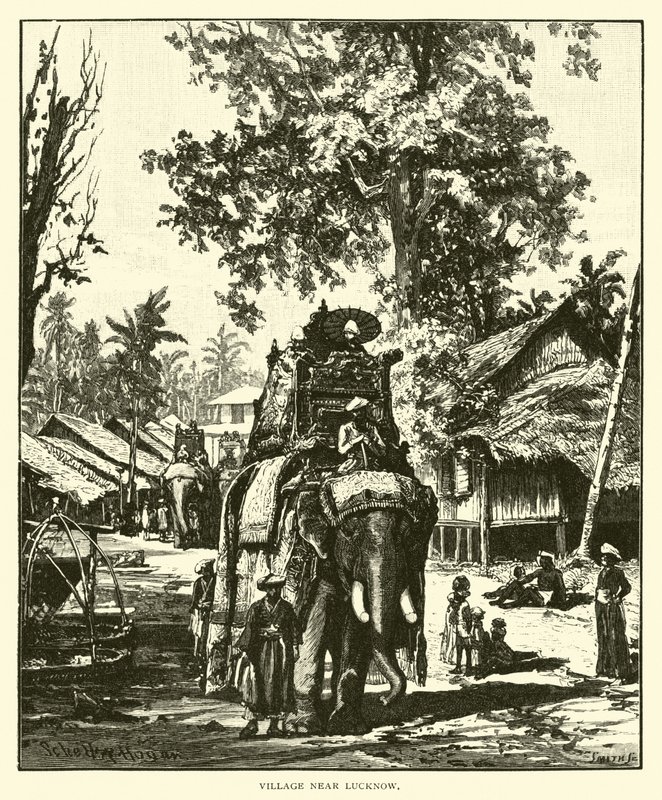 Landsby nær Lucknow af American School