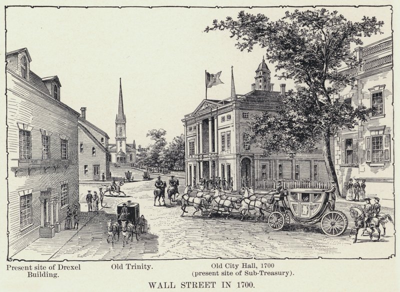 Wall Street i 1700 (litho) af American School