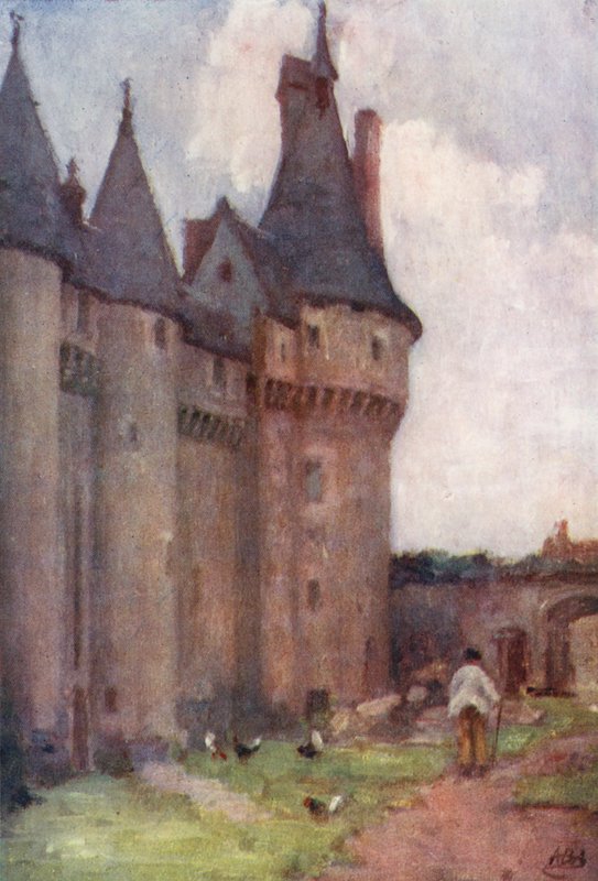 Fougeres-sur-Bievre (farvelitografi) af Amy B. Atkinson