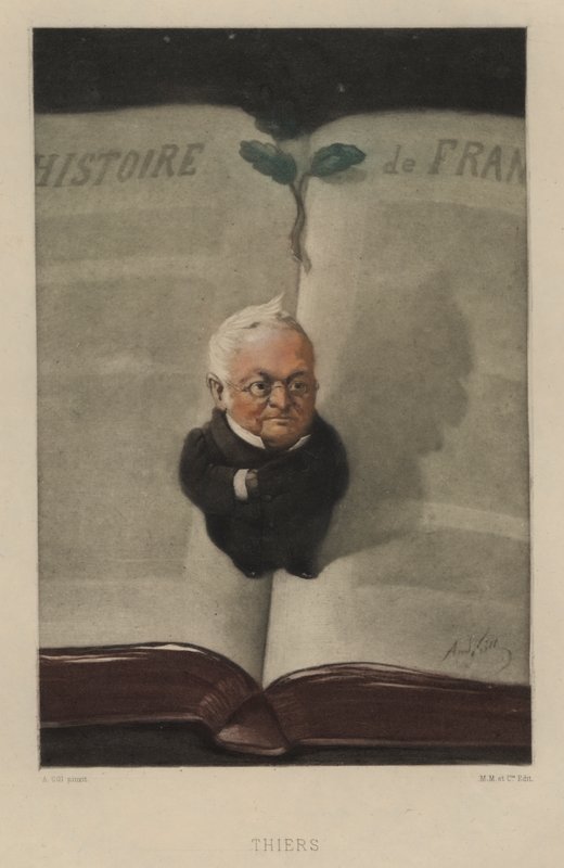 Adolphe Thiers, fransk statsmand og historiker af Andre Gill