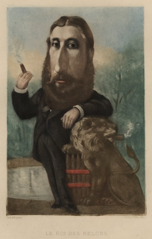 Leopold II, konge af belgierne af Andre Gill