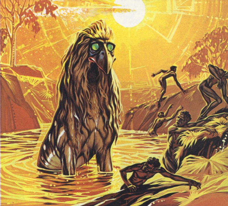 Bunyips (farvelitografi) af Angus McBride