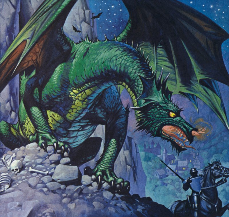 Drager (farvelitografi) af Angus McBride