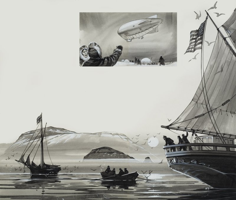 Roald Amundsen (1872-1928) (gouache på papir) af Angus McBride
